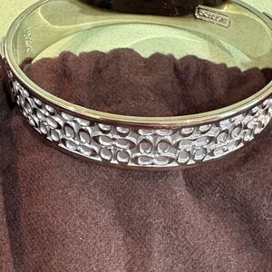 Coach Silver Bracelet with Embossed Design
